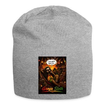 Ganja Sloth – Just Gimme Sloth Life Reggae Design - Jersey Beanie - heather grey - Front