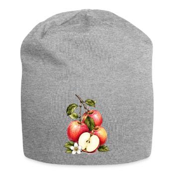 Wasserfarbene Apfelpracht - Jersey-Beanie - Grau meliert - Vorne