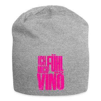 Ich fühl mich so Vino! - Jersey-Beanie - Grau meliert - Vorne