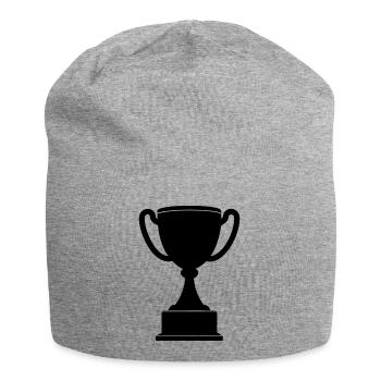 Trophäe - Jersey-Beanie - Grau meliert - Vorne