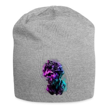 Neon Statue Antike Büste Vaporwave Cyberpunk - Jersey-Beanie - Grau meliert - Vorne
