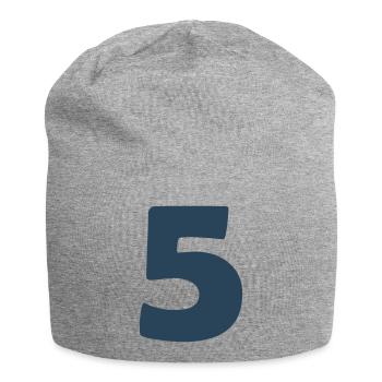 5_zahl- - Jersey-Beanie - Grau meliert - Vorne