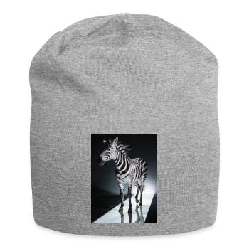 Zebra Light Trail - Jersey Beanie - heather grey - Front
