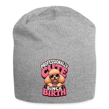 Poodle - Jersey Beanie - heather grey - Front
