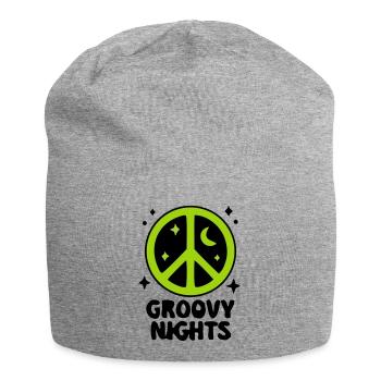 Groovy Peace Zeichen Logo - Jersey-Beanie - Grau meliert - Vorne
