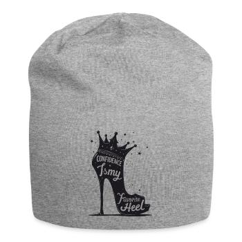 Confidence is my favorite Heel - High Heel - Jersey Beanie - heather grey - Front