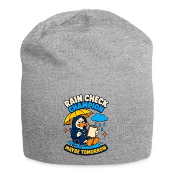 Rain Check Champion – Maybe tomorrow - Jersey Beanie - heather grey - Front