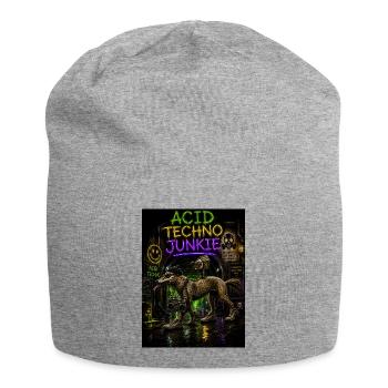 Acid Techno Junkie - Jersey Beanie - heather grey - Front