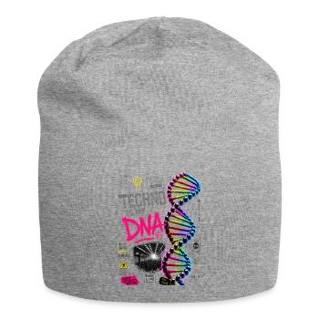 Techno Is My DNA Neon Rainbow Helix - Jersey Beanie - heather grey - Front