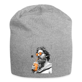 Thinking and drinkin - Jersey-Beanie - Grau meliert - Vorne