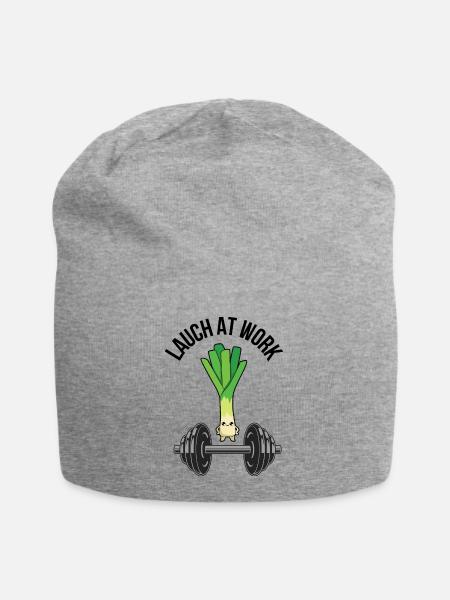 Lauch At Work – Lustiges Fitness & Gym Design - Jersey-Beanie - Grau meliert