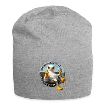 Böse Möwen - Fuck the System  - Jersey-Beanie - Grau meliert - Vorne