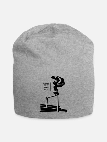 Handrail - Jersey-Beanie - Grau meliert