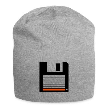 floppy disk 3 inch 15 - Jersey Beanie - heather grey - Front
