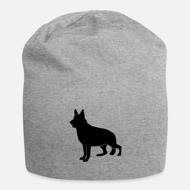 Silhouette allemande de Schaeferhund - Bonnet en jersey - gris chiné