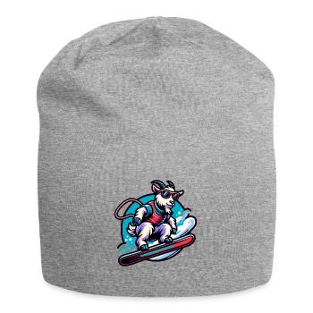 Ziege Snowboard Winter Abenteuer - Jersey-Beanie - Grau meliert - Vorne
