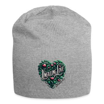 Unerschütterliche Liebe Jeremia 31:3 Botanisches - Jersey-Beanie - Grau meliert - Vorne
