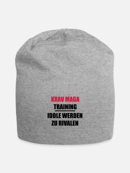 Krav Maga - Jersey-Beanie - Grau meliert