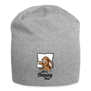 Offizielles Schlafshirt Hase Kaninchen Schlafanzug - Jersey-Beanie - Grau meliert - Vorne