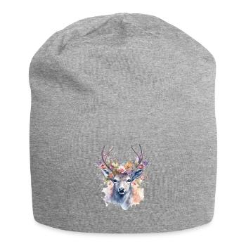 Ersatz Dirndl Hirschgeweih Hirsch - Jersey-Beanie - Grau meliert - Vorne