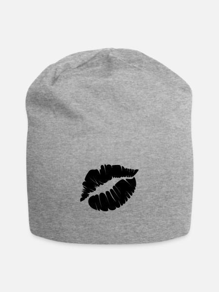 Lippe - Jersey-Beanie - Grau meliert