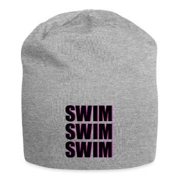 SWIM SWIM SWIM DESIGN GESCHENK SCHWIMMER SCHWIMMEN - Jersey-Beanie - Grau meliert - Vorne
