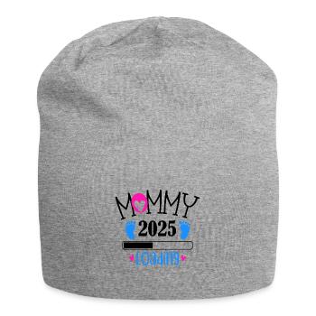 Mother 2025 loading, I will be a mother in 2025 - Jersey Beanie - heather grey - Front