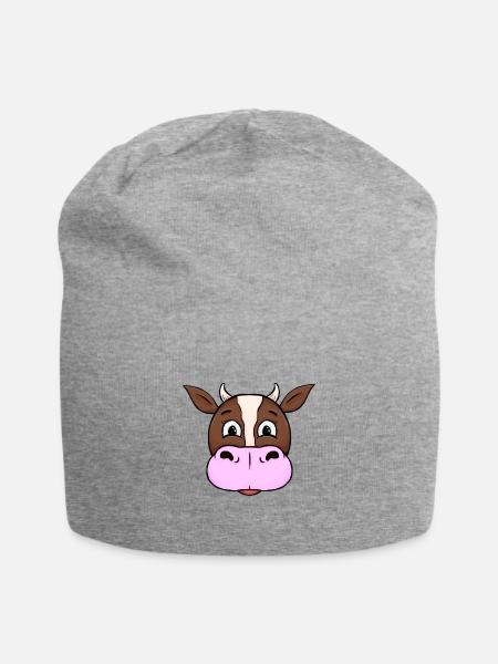 Braune Kortik - Jersey-Beanie - Grau meliert