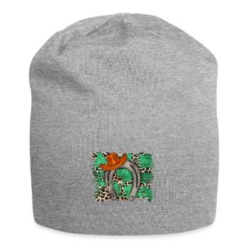 Western Horseshoe - Jersey-Beanie - Grau meliert - Vorne