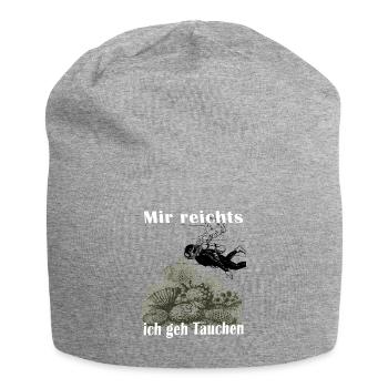 Plongée, plongeur, plongée - Bonnet en jersey - gris chiné - Devant