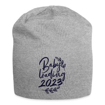 Baby loading 2023, Schwangerschaft - Jersey-Beanie - Grau meliert - Vorne