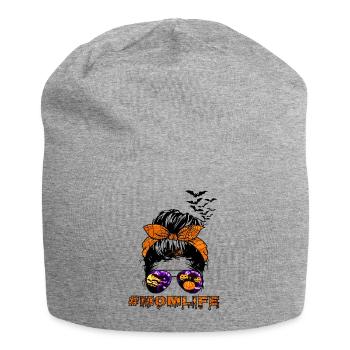 Mom Life Halloween - Jersey Beanie - heather grey - Front