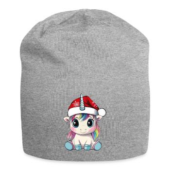 Unicorn Christmas Cute Cute Christmassy - Jersey Beanie - heather grey - Front
