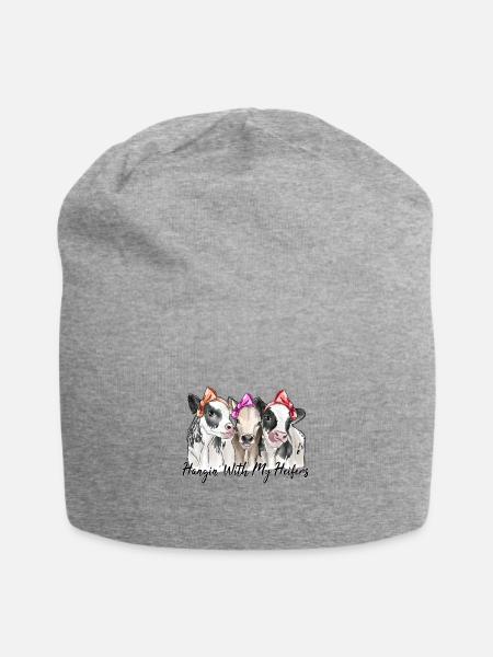 Hangin mit meinen Färsen - Jersey-Beanie - Grau meliert