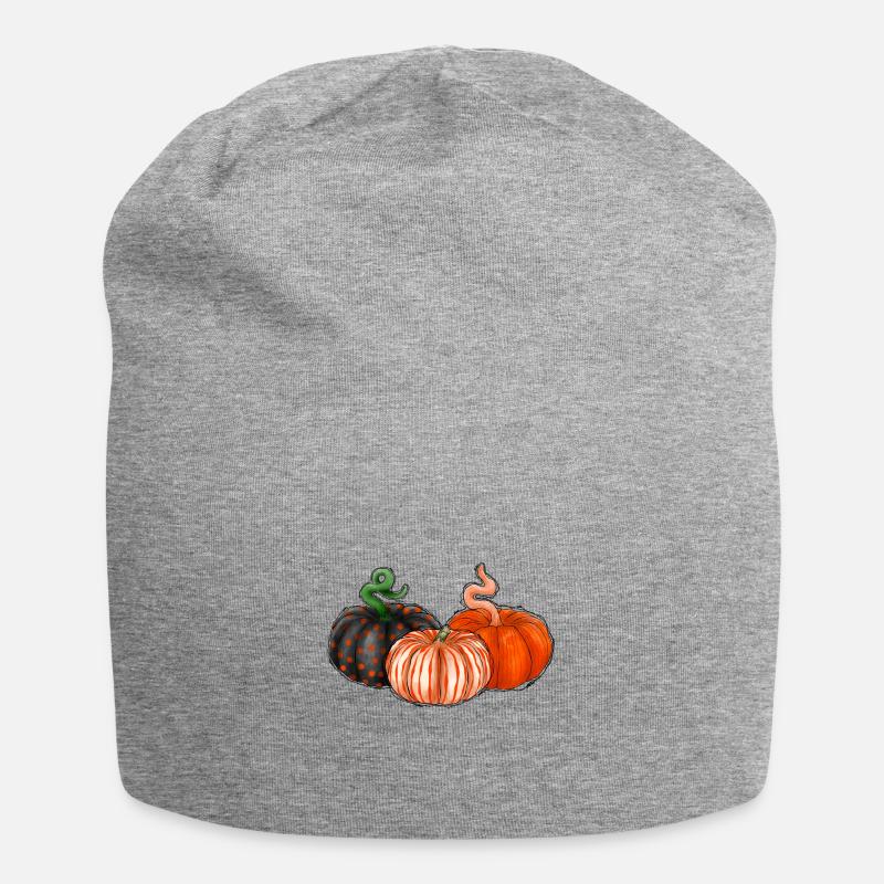 Pumpkin - Jersey Beanie - heather grey
