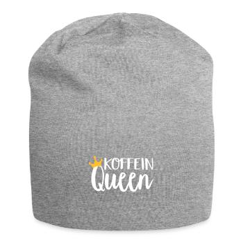 Koffein Queen - Jersey-Beanie - Grau meliert - Vorne