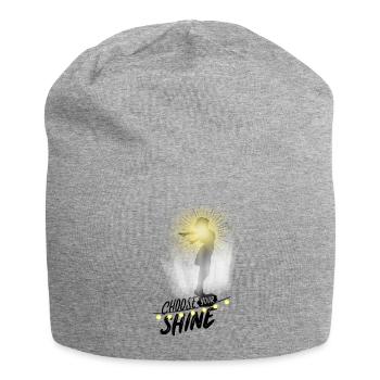 Choose your shine - Jersey-Beanie - Grau meliert - Vorne