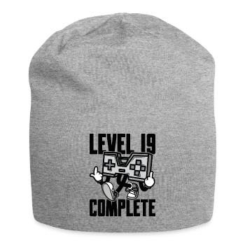 Level 19 Complete Birthday Gift 19 Years - Jersey Beanie - heather grey - Front