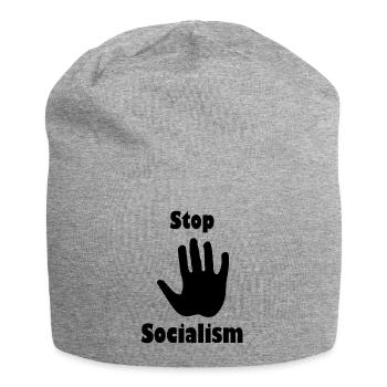 For the market economy - Jersey Beanie - heather grey - Front