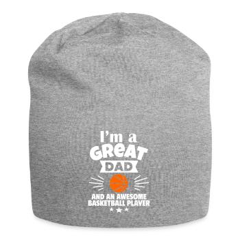 I'm a great dad and a strong basketball player - Jersey Beanie - heather grey - Front