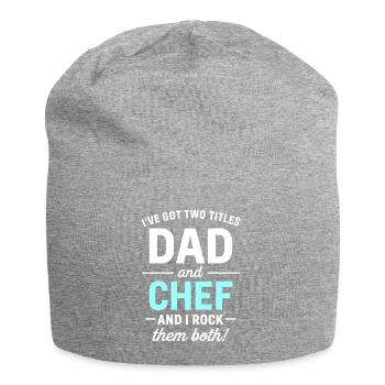 Papa und Chef Vatertagsdesign - Jersey-Beanie - Grau meliert - Vorne