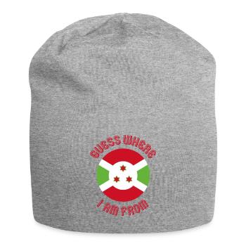 Guess where I come from / Burundi - Jersey Beanie - heather grey - Front