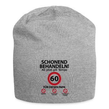 60 Geburtstag Papa Vater Geburtstagsgeschenk - Jersey-Beanie - Grau meliert - Vorne