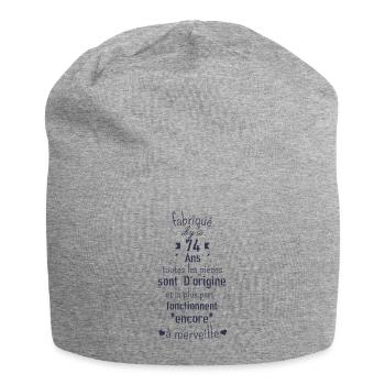 Fabriqué il y a 74 ans - Bonnet en jersey - gris chiné - Devant