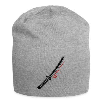 Icône d’épée de samouraï - Bonnet en jersey - gris chiné - Devant