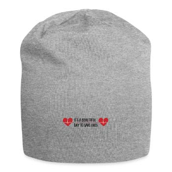 beautiful day to save lives - Jersey Beanie - heather grey - Front
