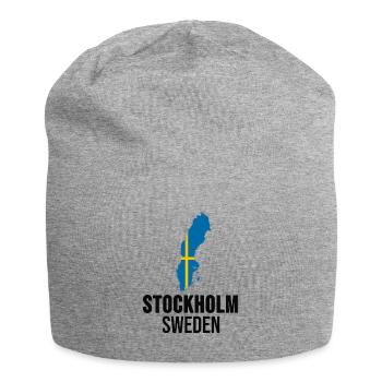 Cadeau de voyage Stockholm Suède Scandinavie - Bonnet en jersey - gris chiné - Devant
