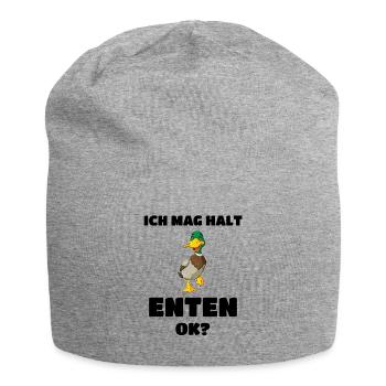 Ich mag Halt Enten ok? Ente Lustiges Geschenk - Jersey-Beanie - Grau meliert - Vorne