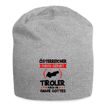 Tirol Tiroler Südtirol Österreich Lustig Geschenk - Jersey-Beanie - Grau meliert - Vorne