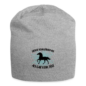Isländer Islandpferd Islandpferde Tölt Geschenk - Jersey-Beanie - Grau meliert - Vorne